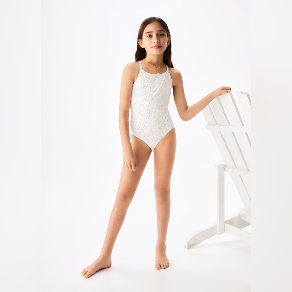 Mango Polka-dot print swimsuit